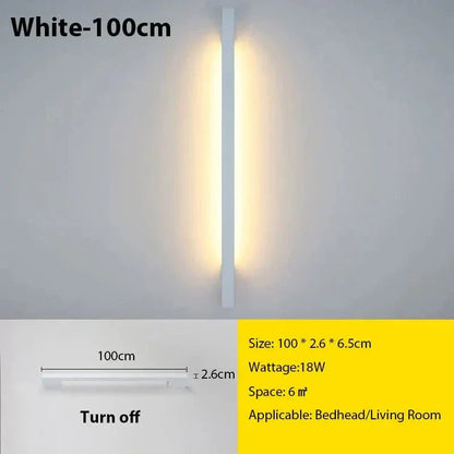 Slim Modern LED Wall Light with Adjustable Brightness