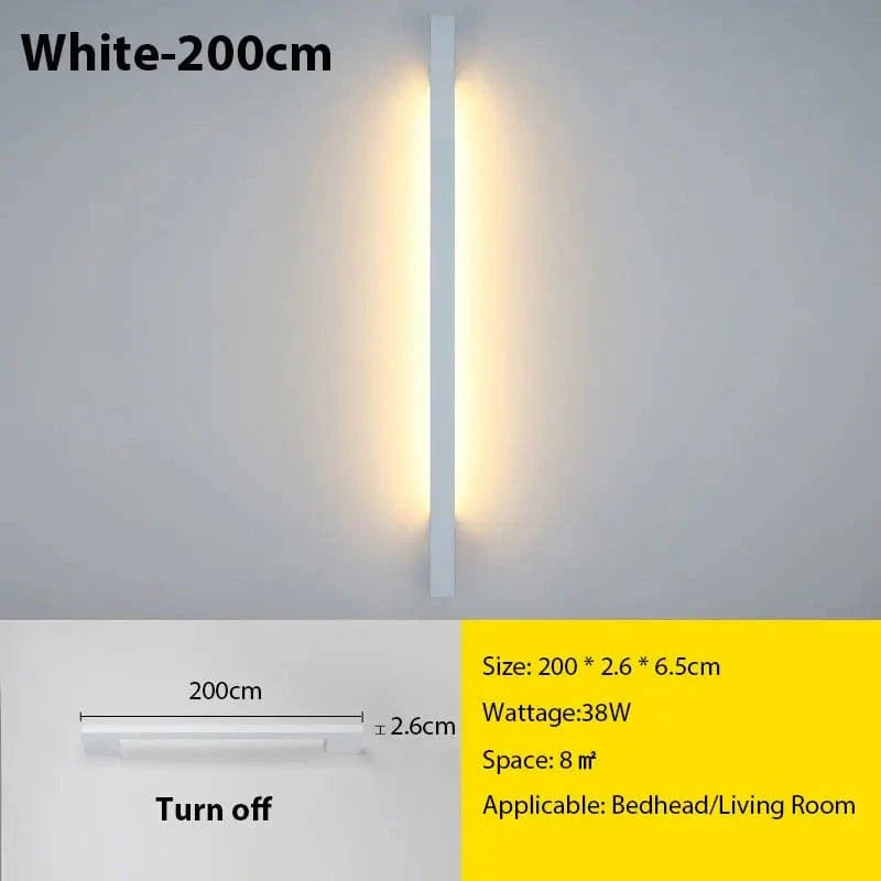 Slim Modern LED Wall Light with Adjustable Brightness