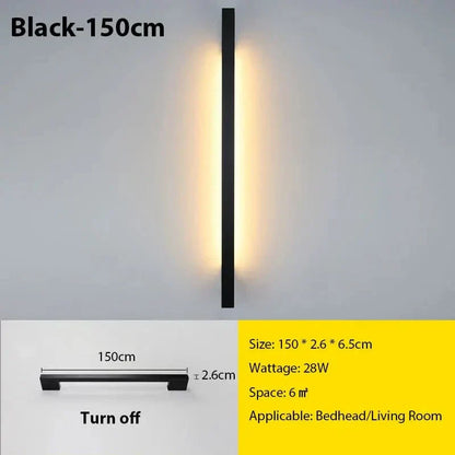 Slim Modern LED Wall Light with Adjustable Brightness
