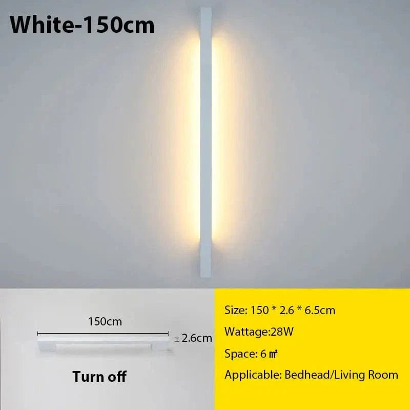 Slim Modern LED Wall Light with Adjustable Brightness