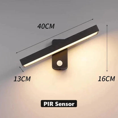 Weatherproof Outdoor Motion Sensor Wall Lamp, Adjustable