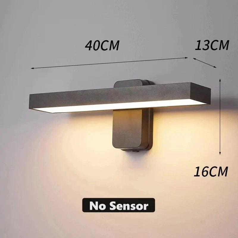 Weatherproof Outdoor Motion Sensor Wall Lamp, Adjustable
