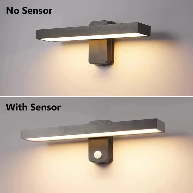 Weatherproof Outdoor Motion Sensor Wall Lamp, Adjustable