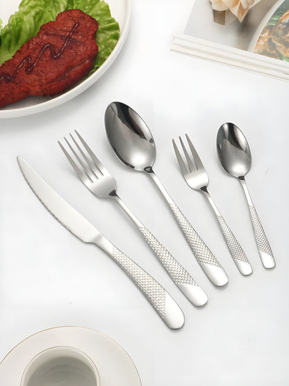 Premium 30pc Silverware Stainless Steel Flatware Set - Lusomart