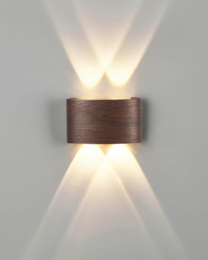 Rustic Wood LED Outdoor Wall Light Waterproof