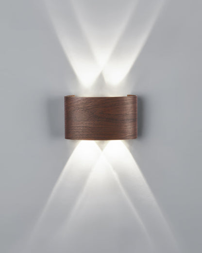 Rustic Wood LED Outdoor Wall Light Waterproof