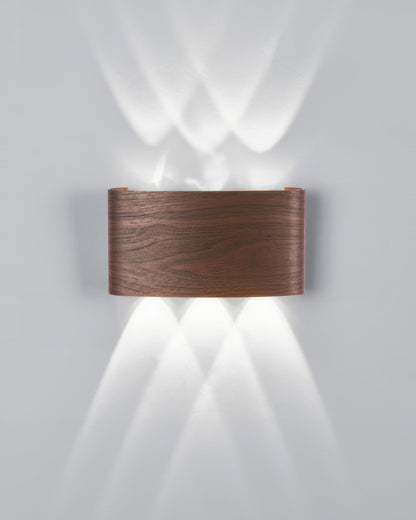 Rustic Wood LED Outdoor Wall Light Waterproof