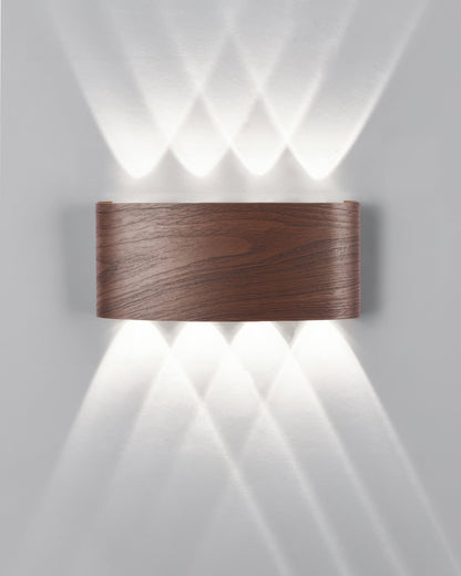 Rustic Wood LED Outdoor Wall Light Waterproof