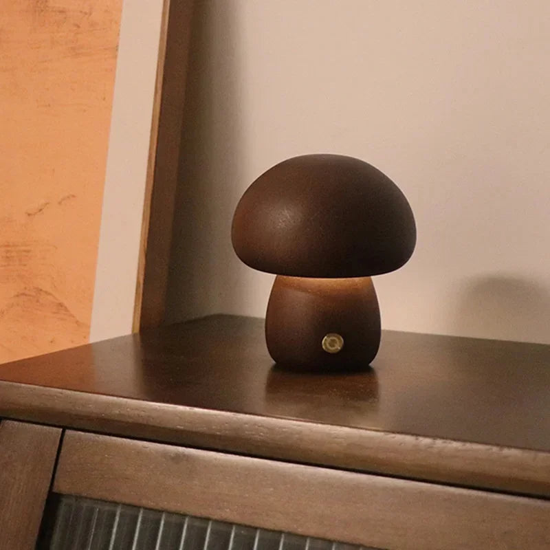 Soft Glow Mushroom LED Table Lamp with Dimmer