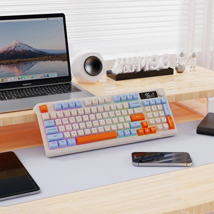Quiet Wireless Mechanical Gaming Keyboard Monitor