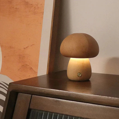 Soft Glow Mushroom LED Table Lamp with Dimmer