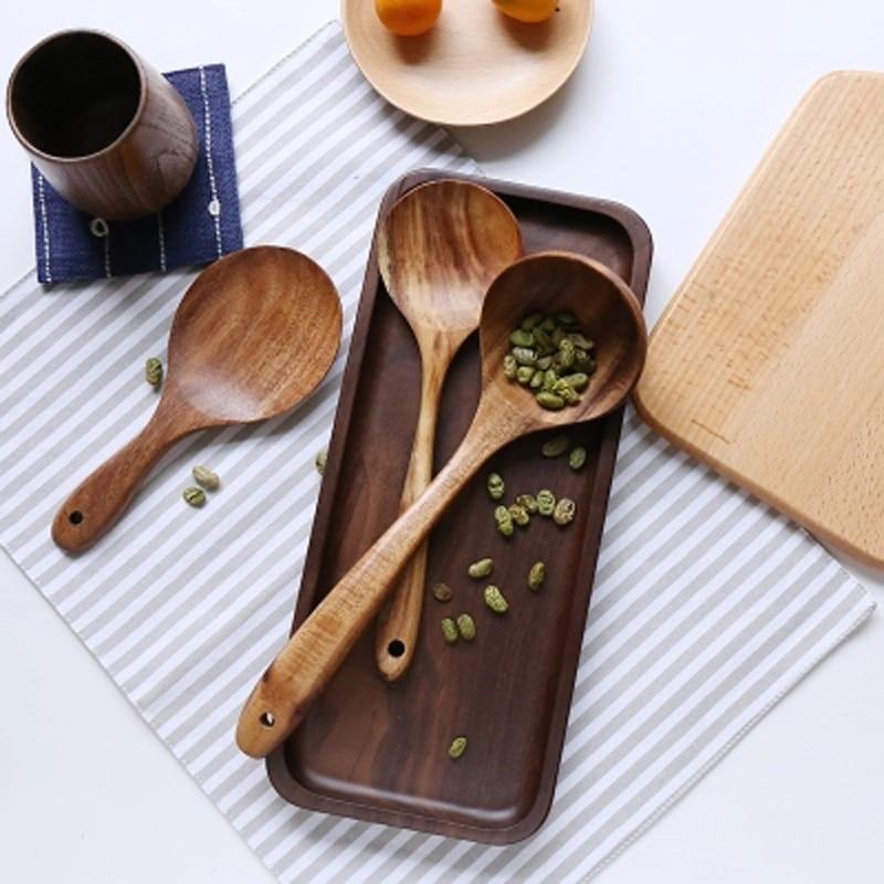 Natural Wood Cooking Utensil Set