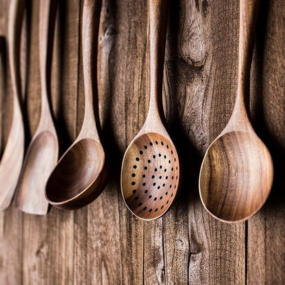 Natural Wood Cooking Utensil Set
