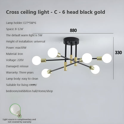 Stylish Gold Pendant Light Fixture