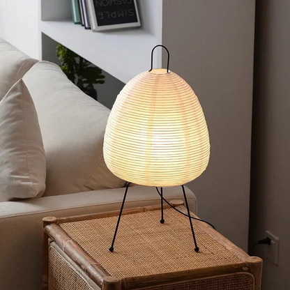 Traditional Asian Style Paper Table Light