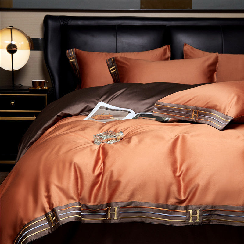 Luxury Soft Embroidered 4 Piece Bed Sheet Set