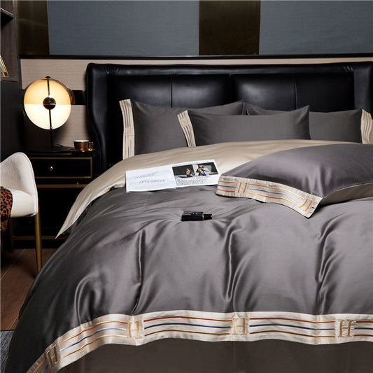 Luxury Soft Embroidered 4 Piece Bed Sheet Set - Lusomart