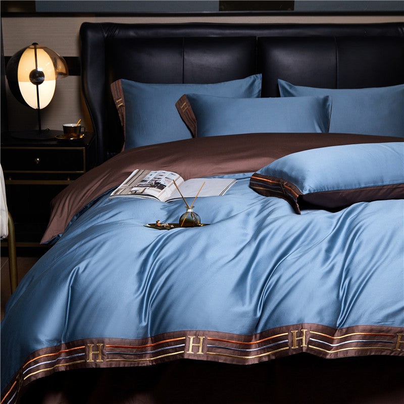 Luxury Soft Embroidered 4 Piece Bed Sheet Set