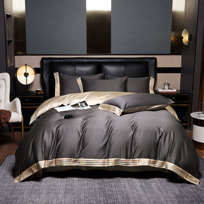 Luxury Soft Embroidered 4 Piece Bed Sheet Set