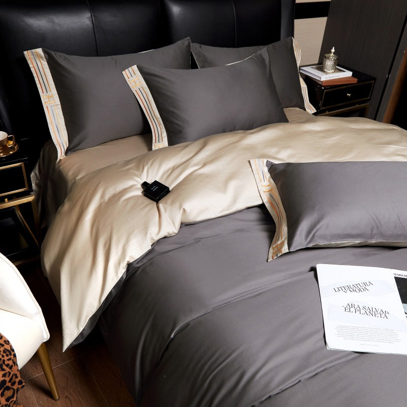 Luxury Soft Embroidered 4 Piece Bed Sheet Set