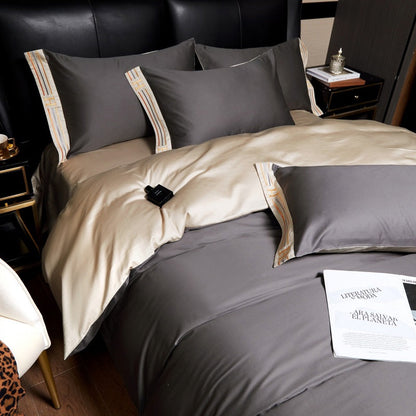 Luxury Soft Embroidered 4 Piece Bed Sheet Set